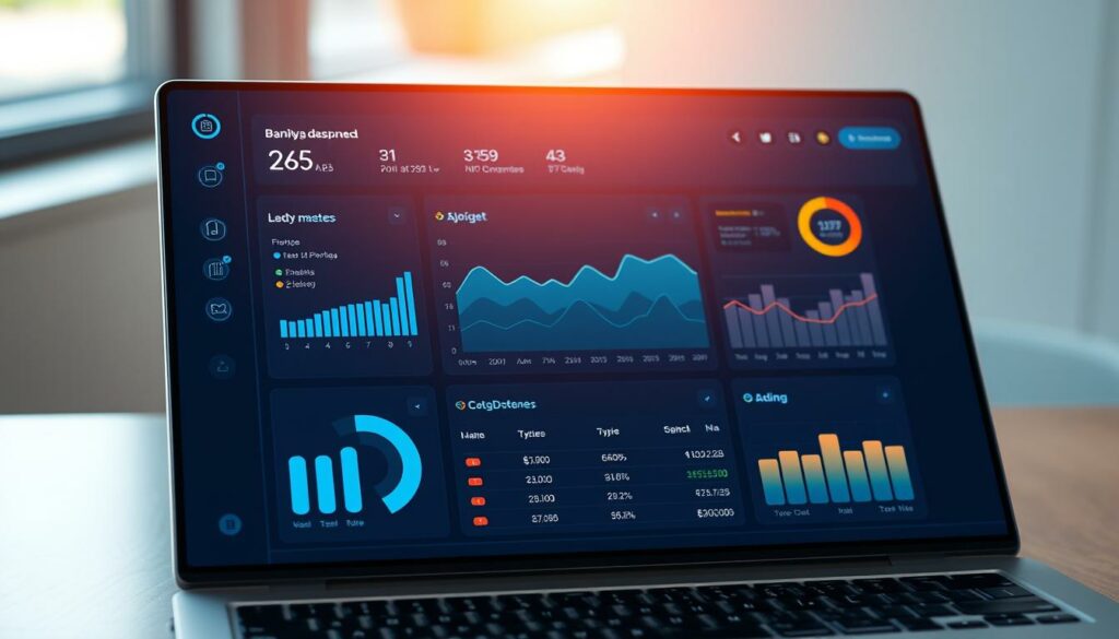 Digitale Finanzmanagement-Software Dashboard