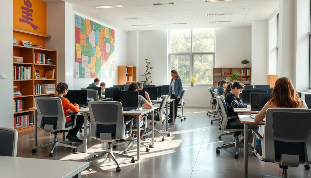 strukturiertes Lernen im Zentrum zum Sprachenlernen