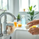 Armaturen reinigen im Badezimmer