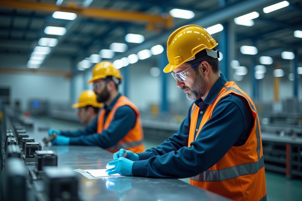 Arbeitssicherheit und Qualitätskontrollen in Unternehmen